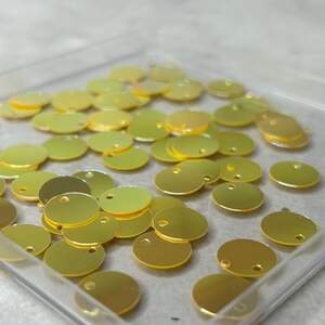Ø10мм Пайетка монетка хамелеон 5г - желтый