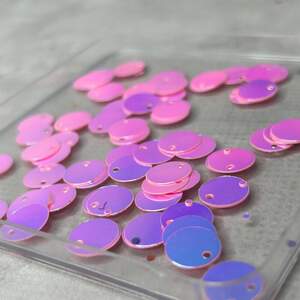 Ø10мм Пайетка монетка хамелеон 5г - розовый
