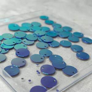 Ø10мм Пайетка монетка хамелеон 5г - синий с преливом