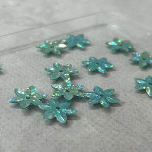 Ø12мм Пайетка цветочек грани 5г - мятный голограмма