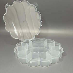 Ø15см Пластиковый органайзер для рукоделия - ромашка 13 ячеек