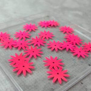 Ø18мм Пайетка цветочек ромашка 5г - малиновый яркий