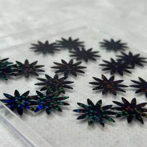 Ø18мм Пайетка цветочек ромашка 5г - черный голограмма