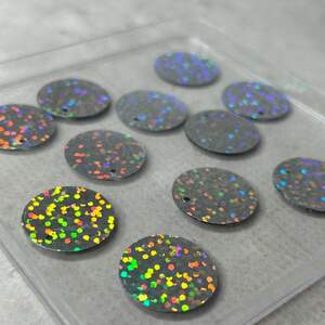 Ø19мм Пайетка монетка круглая 5г - серебро голограмма