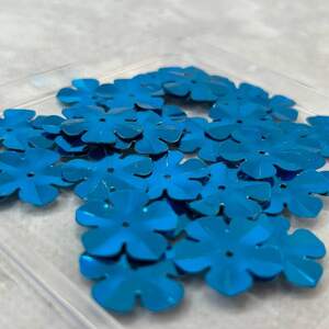 Ø20мм Пайетка граненая цветочек 5г - синий
