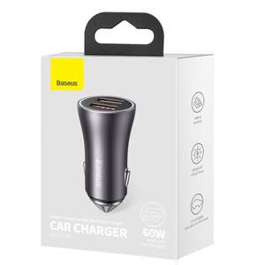 Авто Зарядное Устройство Baseus 60W 2USB
