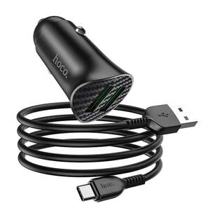 Авто Зарядное Устройство Hoco Z39 Type-C 2USB