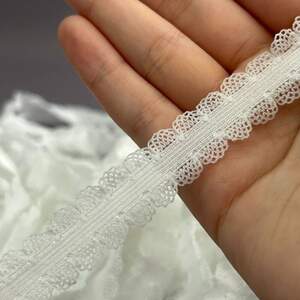 Ажурная резинка для нижнего белья, белая 1,5см (25 метров) Ажурная резинка для нижнего белья, белая 1,5см (25 метров)
