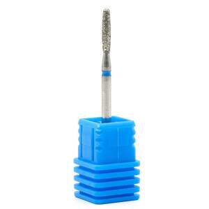 Алмазная фреза для кутикулы закругленная Пламя 244/021B синяя насечка Алмазная фреза для кутикулы закругленная Пламя 244/021B синяя насечка