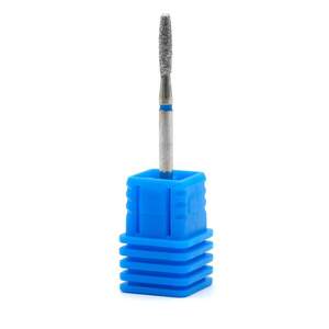 Алмазная фреза для кутикулы закругленная Пламя 244/023B синяя насечка Алмазная фреза для кутикулы закругленная Пламя 244/023B синяя насечка