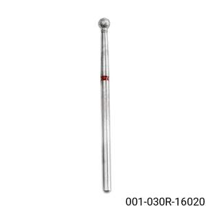 Алмазная фреза для кутикулы Шар 001/030R, большая, красная насечка Алмазная фреза для кутикулы Шар 001/030R, большая, красная насечка