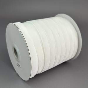 Бархатная лента декоративная 1см боб. 46м. цвет белый