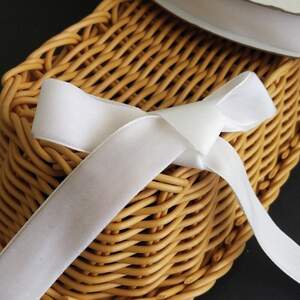 Бархатная лента декоративная 2 см 20 м - белый