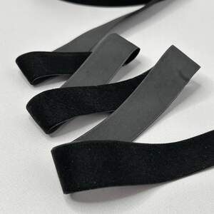 Бархатная лента декоративная 2,5см боб. 20 м - черный