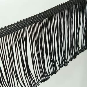 Бахрома для бальных платьев 10 см, моток 9 м - черная