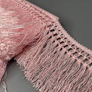 Бахрома для штор 12 см - розовый