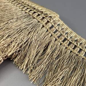 Бахрома для штор 12 см - темный бежевый