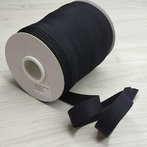 Бейка ХБ (хлопок) 20мм - 50полиэстер (92м), цвет черный