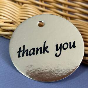 Бирка картонная 50 мм - серебро