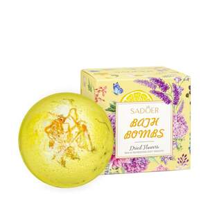 Бомбочка шарик для ванны Sadoer с цитрусовым ароматом, 100г