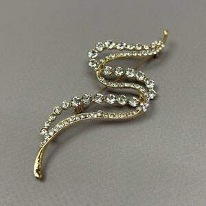 Брошь-булавка Сияние 8 см - лимонное золото #88810