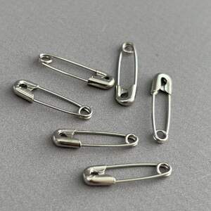 Булавка английская 2 см упаковка 1000 шт - цвет серебро