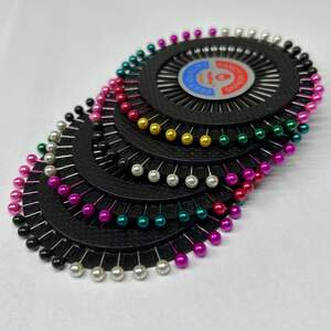 Булавки портновские цветные Tulip (Япония) - 40 шт/пластина