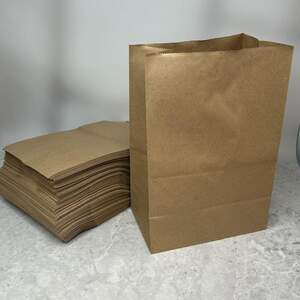 Бумажный пакет без ручек 150х90х240 мм бурый крафт 10 шт.