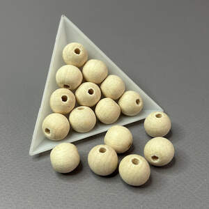 Бусина деревянная круглая 12 мм, бук