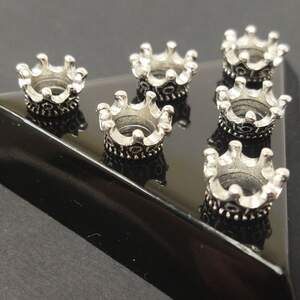 Бусина Корона 6х11 мм металлическая, Сталь Бусина Корона 6х11 мм металлическая, Сталь