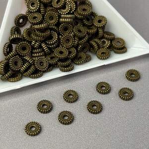 Бусина разделитель металл Рондель 2х6 мм, бронза Бусина разделитель металл Рондель 2х6 мм, бронза