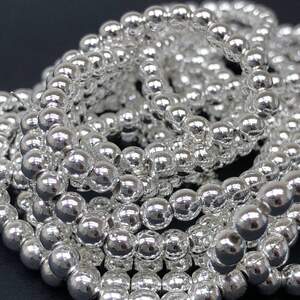 Бусины Гематит шарик 4 мм, (100 шт) - цвет Серебро Бусины Гематит шарик 4 мм, (100 шт) - цвет Серебро