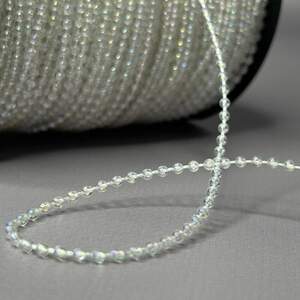 Бусины на нитке Ø2,5 мм - прозрачный с покрытием АВ Бусины на нитке Ø2,5 мм - прозрачный с покрытием АВ