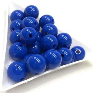 Бусины пластиковые 10 мм - 10 гр, цвет синий #17