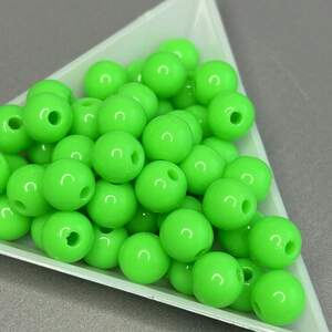 Бусины пластиковые 8 мм - 10 гр, цвет неоновый #7