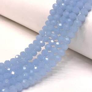 Бусины хрустальные рондель 8х6мм, нить-60 шт, сиреневый матовый