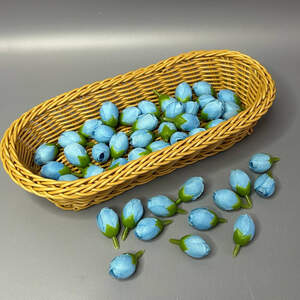 Бутон розочки 2 см - голубой