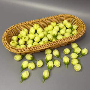 Бутон розочки 2 см - желтый светлый