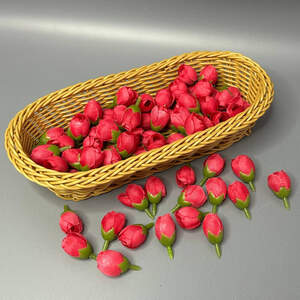 Бутон розочки 2 см - малиновый