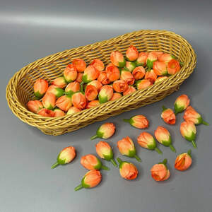 Бутон розочки 2 см - оранжевый