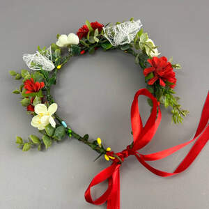 Весенний веночек с маками - красный