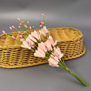 Ветка жасмина с фоамирана 20 см - персиковый