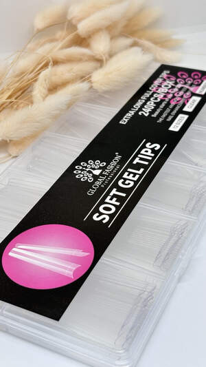 Гелевые типсы для наращивания ногтей Global Fashion Арочная балерина, 240 шт