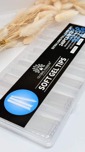 Гелевые типсы для наращивания ногтей Global Fashion Арочный квадрат, 240 шт