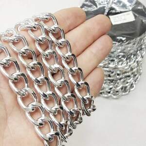 Декоративные цепи, цвет серебро 3,4 мм