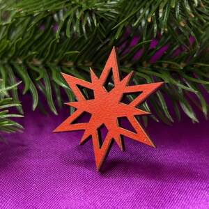 Деревянный декор новогодний Звездочка 3,7 см