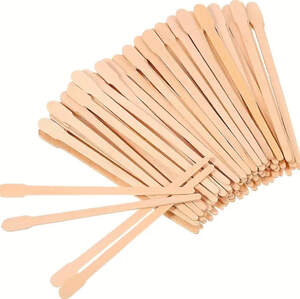 Деревянный узкий шпатель для депиляции носа, бровей 100шт Деревянный узкий шпатель для депиляции носа, бровей 100шт