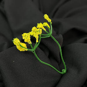 Добавка двойная пластиковая с напылением Тычинки гипсофилы, зеленая с желтым, 7 см Добавка двойная пластиковая с напылением Тычинки гипсофилы, зеленая с желтым, 7 см