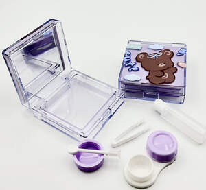 Дорожный набор для хранения контактных линз, сиреневый Дорожный набор для хранения контактных линз, сиреневый