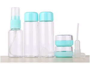 Дорожный набор емкостей для косметики 7в1, голубой Дорожный набор емкостей для косметики 7в1, голубой